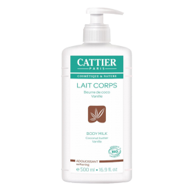 CATTIER - Lait corps adoucissant coco-vanille, 500 ml