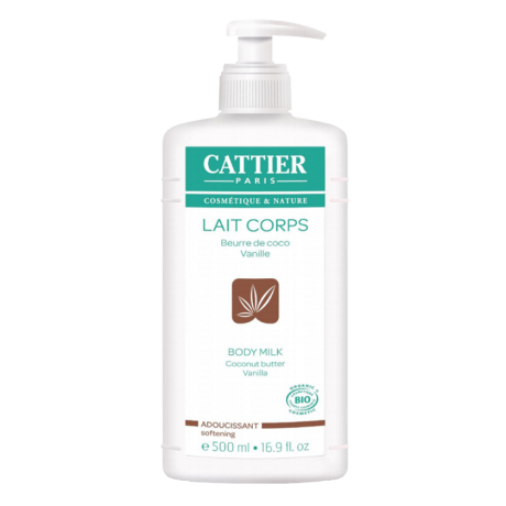 CATTIER - Lait corps adoucissant coco-vanille, 500 ml