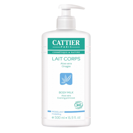 CATTIER - Lait modelant corps aloe vera-onagre, 500 ml