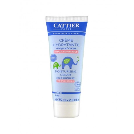 Cattier Bébé Crème Hydratante Hypoallergénique 75 ml