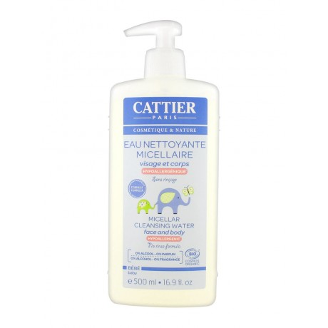 Cattier Bébé Eau Nettoyante Micellaire Hypoallergénique 500 ml