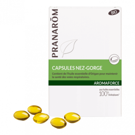 PRANAROM - AROMAFORCE - Capsules Nez-Gorge, 30 unités