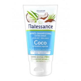 Natessance Après-Shampoing Extra-Doux Coco et Kératine Végétale 150 ml