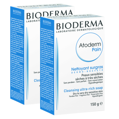 BIODERMA - Atoderm - Pains nettoyant surgras, 2X150g