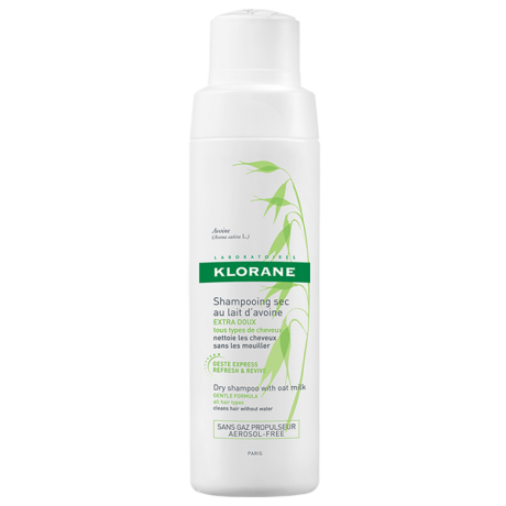 KLORANE - Shampooing sec - Rotopoudre - Extra doux - Lait d'avoine, 50g