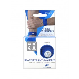 Pharmavoyage Bracelet Anti-Nausées Large - Couleur : Bleu