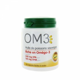 OM3 HUILE DE POISSONS SAUVAGES 120 CAPSULES