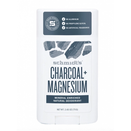 SCHMIDT'S DEODORANT STICK CHARCOAL + MAGNESIUM 75g