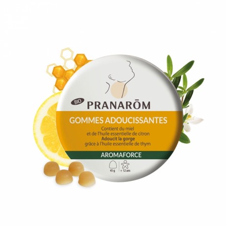 PRANAROM GOMMES ADOUCISSANTES BIO 45G AROMAFORCE MIEL CITRON