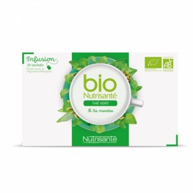 NUTRISANTE INFUSION THE VERT A LA MENTHE BIO 20 SACHETS