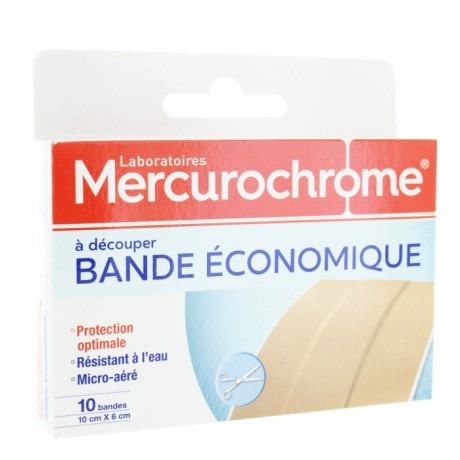 MERCUROCHROME PANSEMENT BANDE ECONOMIQUE 10 BANDES