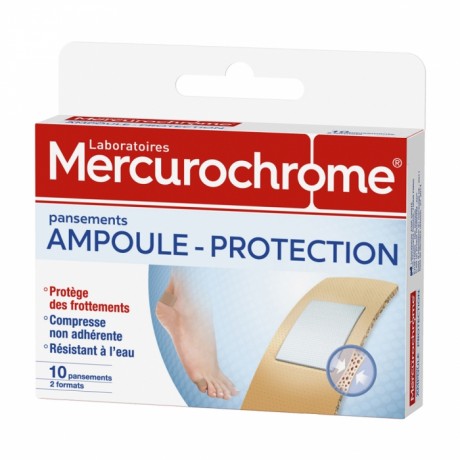 MERCUROCHROME PANSEMENTS PROTECTION AMPOULES 2 FORMATS X10 PIECES