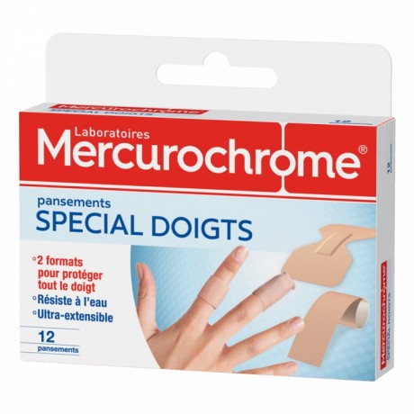 MERCUROCHROME PANSEMENTS DOIGTS X12