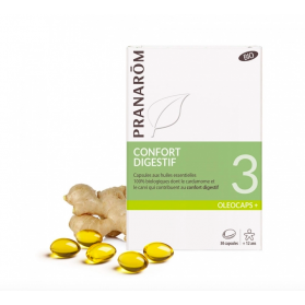 PRANAROM OLEOCAPS+ n°3 CONFORT DIGESTIF BIO 30 CAPSULES