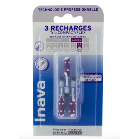 INAVA RECHARGES BROSSETTES INTERDENTAIRES 1.8MM VIOLET X3