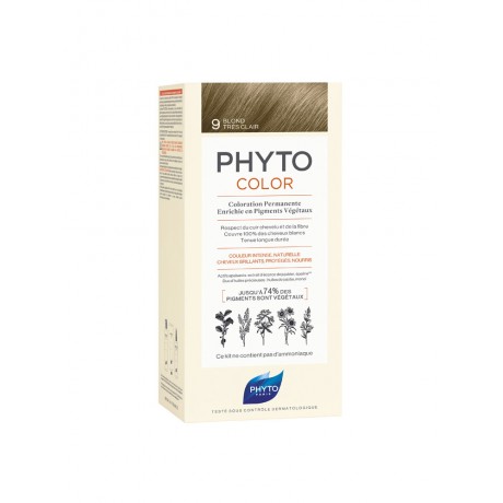 PHYTO PHYTOCOLOR COLORATION PERMANENTE AUX PIGMENTS VEGETAUX - 9 BLOND TRES CLAIR