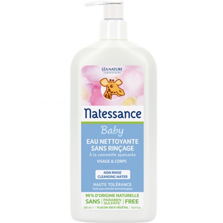 NATESSANCE BEBE Eau Nettoyante Sans Rinçage 500 ml