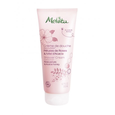 Melvita Crème de Douche Pétales de Rose & Miel d'Acacia 200 ml