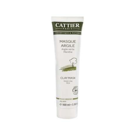 Cattier Masque Argile Verte Peaux Grasses 100 ml