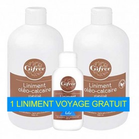 GIFRER LINIMENT OLEO-CALCAIRE lot de 2x500ml+1 liniment format voyage 100ml