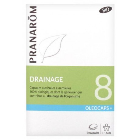 PRANARÔM OLÉOCAPS+ 8 DRAINAGE BIO 30 CAPSULES