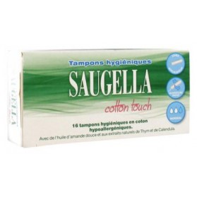 SAUGELLA COTTON TOUCH 16 TAMPONS HYGIÉNIQUES NORMAL