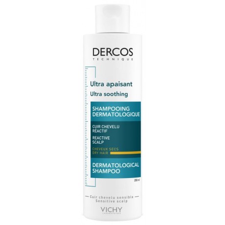 VICHY DERCOS ULTRA APAISANT SHAMPOING POUR CHEVEUX SECS 200 ML