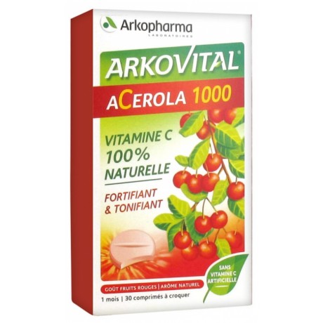 ARKOPHARMA ARKOVITAL ACEROLA 1000 30 COMPRIMÉS À CROQUER