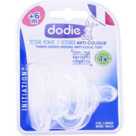 DODIE 2 TÉTINES RONDES LIQUIDE EPAIS ANTI-COLIQUE +6M