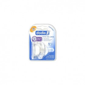 DODIE 2 TÉTINES SILICONE COL LARGE +6 MOIS 3 VITESSES DÉBIT 3 X2 TÉTINES