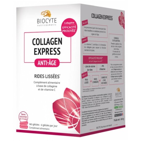 BIOCYTE COLLAGEN EXPRESS ANTI-AGE RIDES LISSÉES 180 GÉLULES