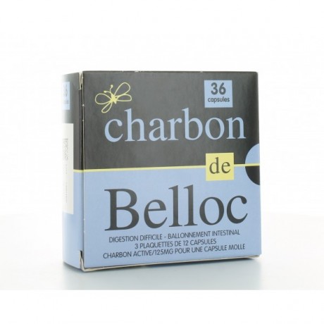 CHARBON DE BELLOC 125 MG 36 CAPSULES