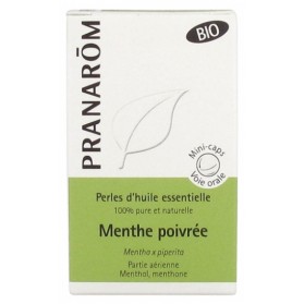 PRANARÔM PERLES D'HUILE ESSENTIELLE MENTHE POIVRÉE (MENTHA X PIPERITA) BIO 60 PERLES