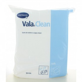 HARTMANN GANTS DE TOILETTE JETABLE X50 VALA CLEAN "SOFT"