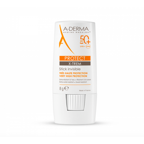 A-DERMA STICK INVISIBLE SPF50+ PROTECT XTREM PEAUX FRAGILES AU SOLEIL 8G