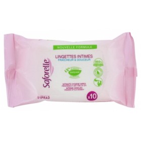 SAFORELLE LINGETTES INTIMES 10 LINGETTES