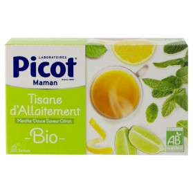 PICOT TISANE D'ALLAITEMENT MENTHE DOUCE CITRON BIO 20 SACHETS