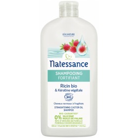 NATESSANCE SHAMPOOING FORTIFIANT RICIN BIO ET KÉRATINE VÉGÉTALE 500 ML