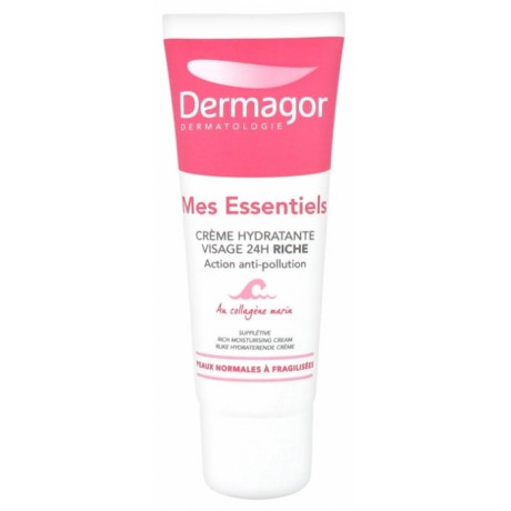 DERMAGOR MES ESSENTIELS CRÈME HYDRATANTE VISAGE 24H RICHE 40 ML