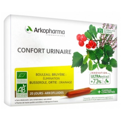 ARKOPHARMA ARKOFLUIDES CONFORT URINAIRE 20 AMPOULES