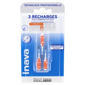 INAVA TRIO BROSSETTES 3 RECHARGES POUR TRIO COMPACT/FLEX - TAILLE : ISO3 1,2 MM ORANGE