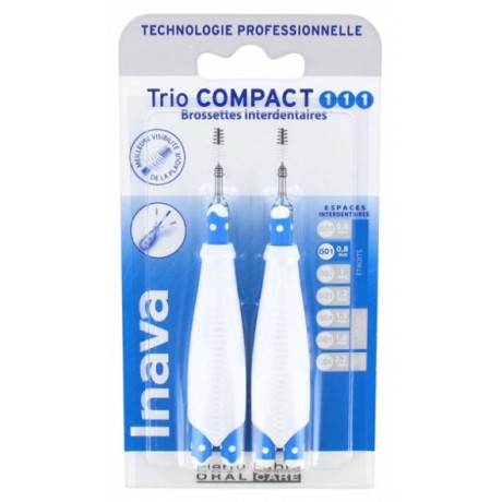 INAVA TRIO COMPACT 6 BROSSETTES INTERDENTAIRES - TAILLE : ISO1 0,8 MM