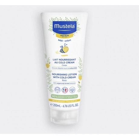 MUSTELA Lait nourrissant au Cold Cream à la cire d'abeille bio 200ML