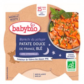 BABYBIO Assiette Patates Douces Blé Dès 15 mois 260gr