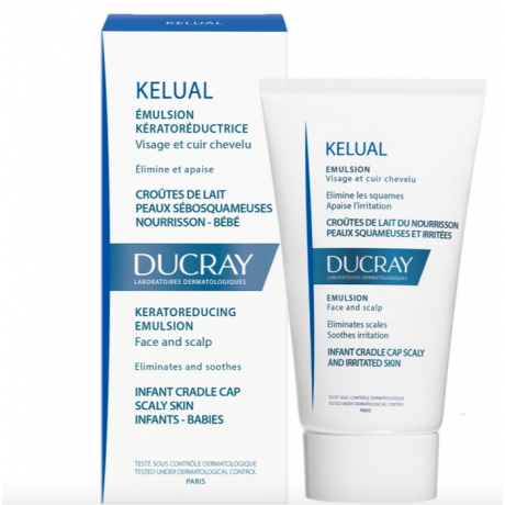 DUCRAY KELUAL EMULSION KERATOREDUCTRICE CROUTES DE LAIT NOURRISSON VISAGE ET CUIR CHEVELU 50ML