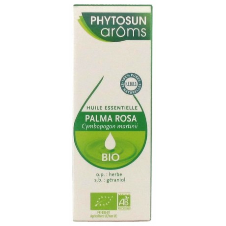 PHYTOSUN ARÔMS HUILE ESSENTIELLE PALMA ROSA (CYMBOPOGON MARTINII) BIO 10 ML