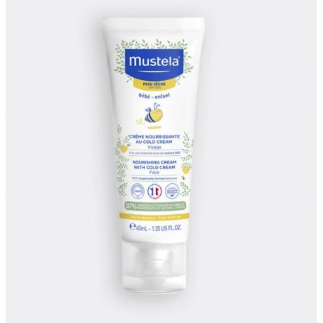 MUSTELA Crème nourrissante au Cold Cream à la cire d'abeille bio 40ml