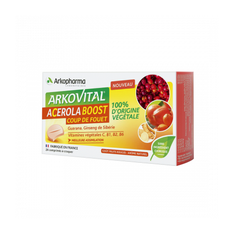 ARKOVITAL ACEROLA BOOST 24 COMPRIMES A CROQUER