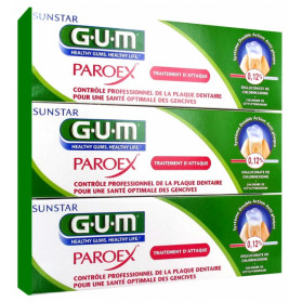 GUM PAROEX GEL DENTIFRICE LOT DE 3 X 75 ML