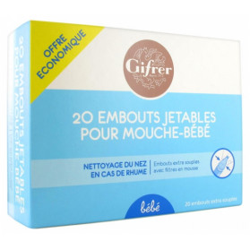 GIFRER 20 EMBOUTS JETABLES POUR MOUCHE BÉBÉ